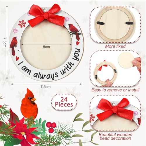 24 Pcs Christmas Photo Ornament Frames for Baby First Christmas Tree Keepsake F1934