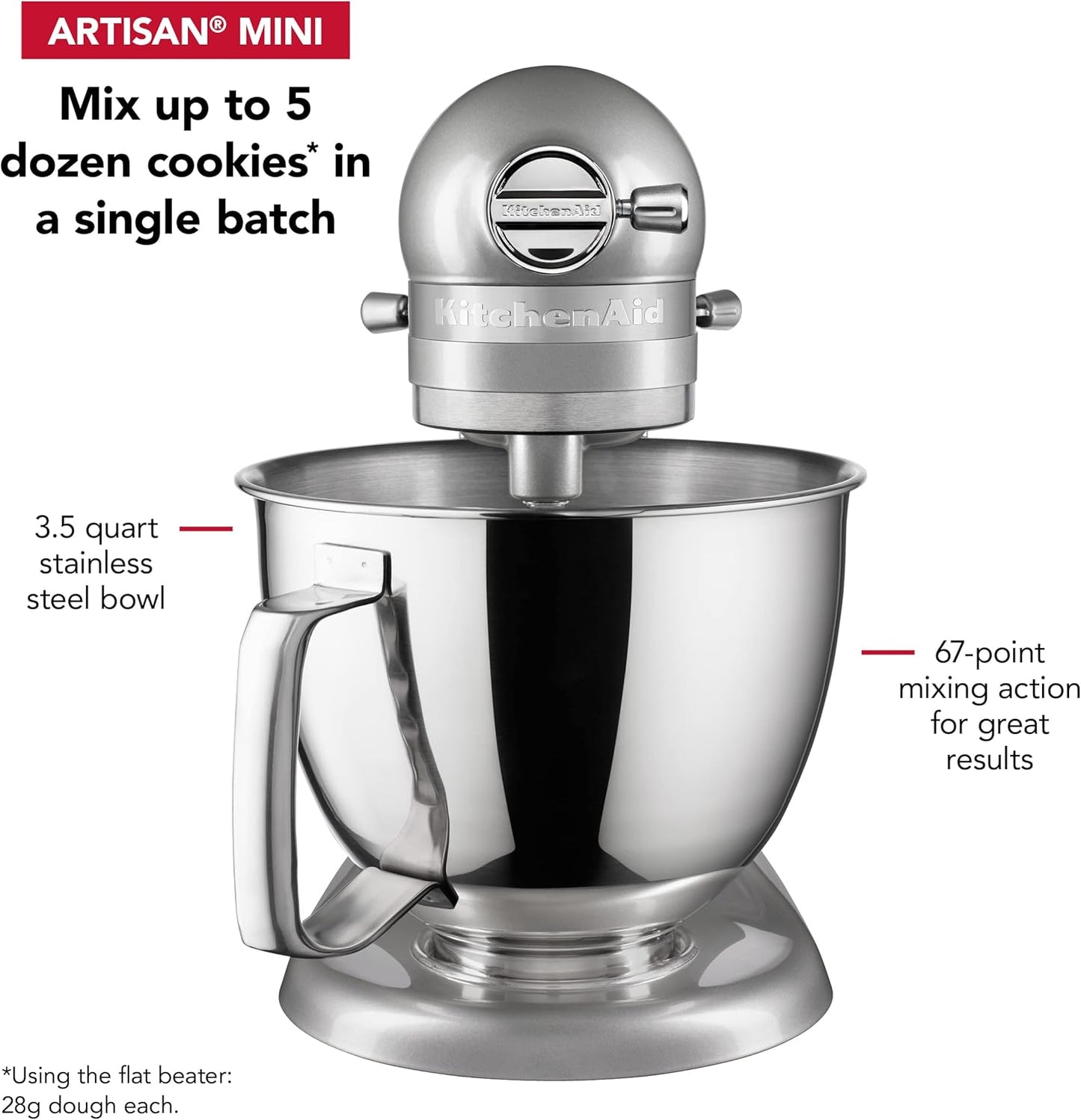 3.5 Quart Tilt-Head Stand Mixer with Glass Bowl S180