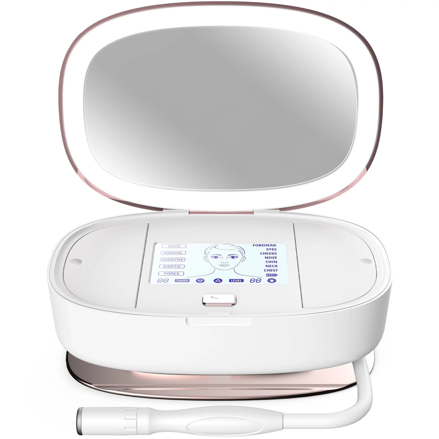 Trophy Skin UltradermMD - 3 in 1 Home Spa Microdermabrasion - Deep Skin Exfoliator Machine with Real Diamond and Pore Extractor Tips - Rejuvenate Face Skin and Even Out Skin Tone - White