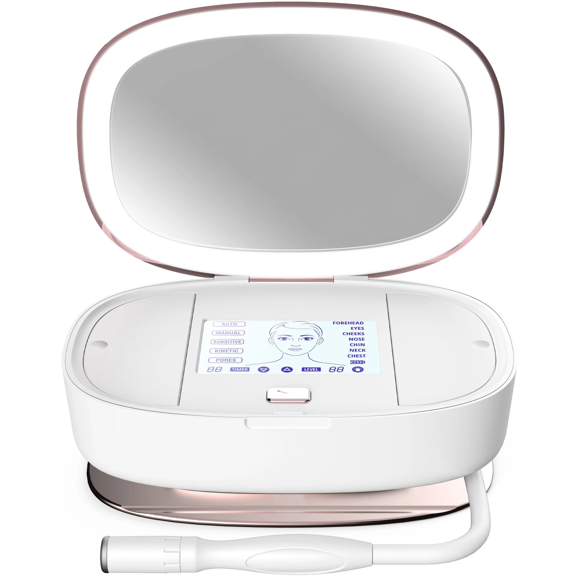 Trophy Skin UltradermMD - 3 in 1 Home Spa Microdermabrasion - Deep Skin Exfoliator Machine with Real Diamond and Pore Extractor Tips - Rejuvenate Face Skin and Even Out Skin Tone - White
