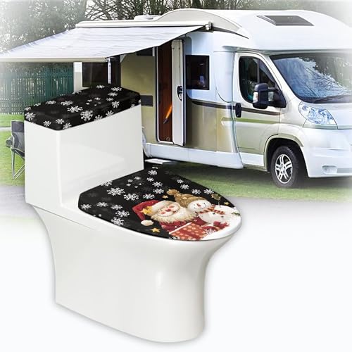 Christmas Toilet Lid and Tank Cover Set for Bathroom Decor Q334993