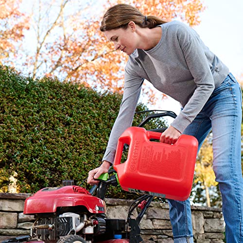 5 Gal Dual Handle Gasoline Can with Controllable Flow Nozzle S8825
