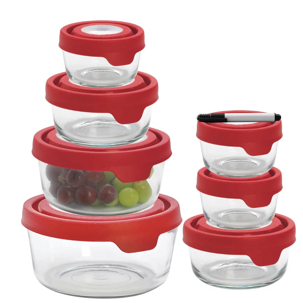 Clear Glass Food Storage Containers, 15 Piece Set U630