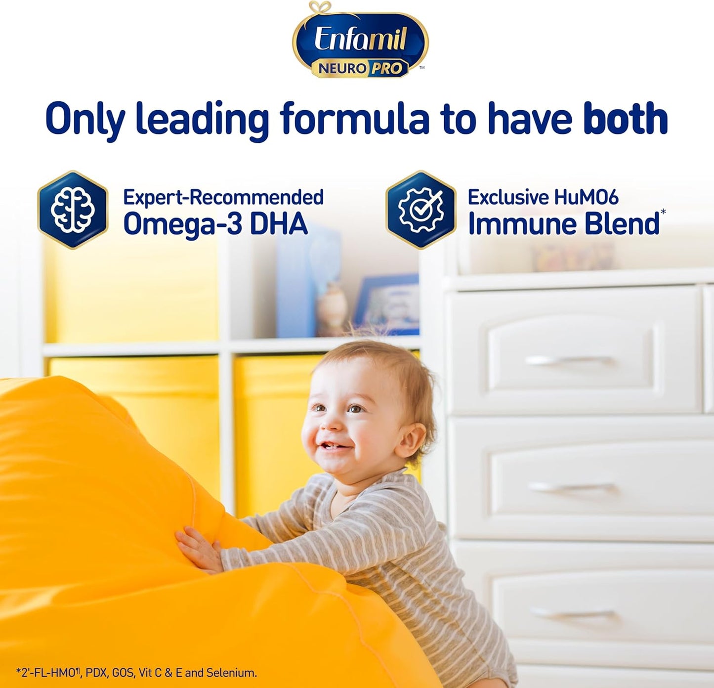 Baby Formula with Prebiotic Immune Blend, DHA, Non-GMO, Refill Box Q507767