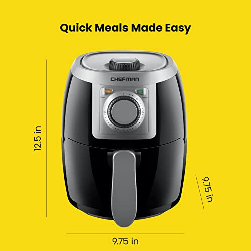 2 Qt Mini Air Fryer with Digital Timer and Nonstick Basket D4952