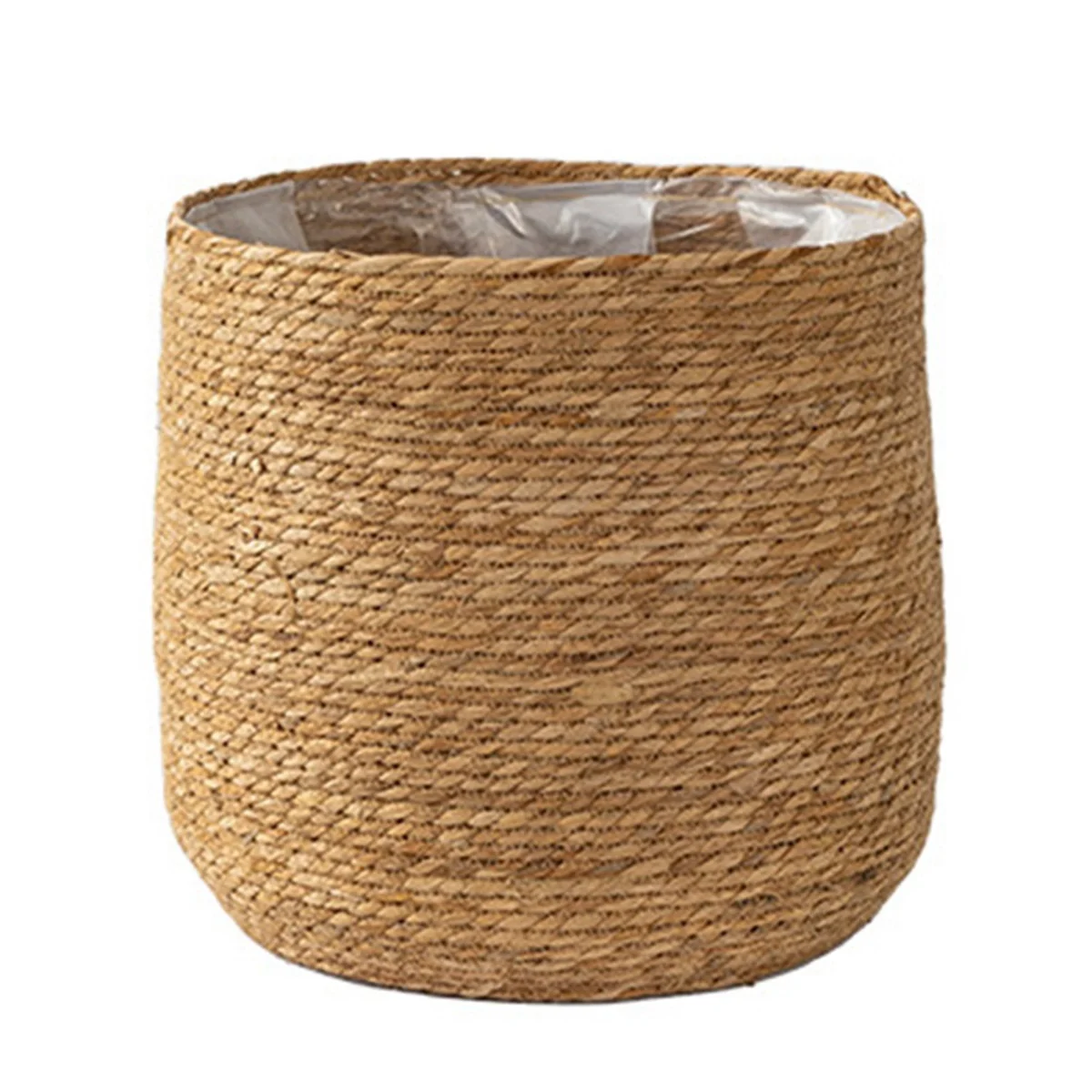 Woven Seagrass Flower Pot with Film Insert L893
