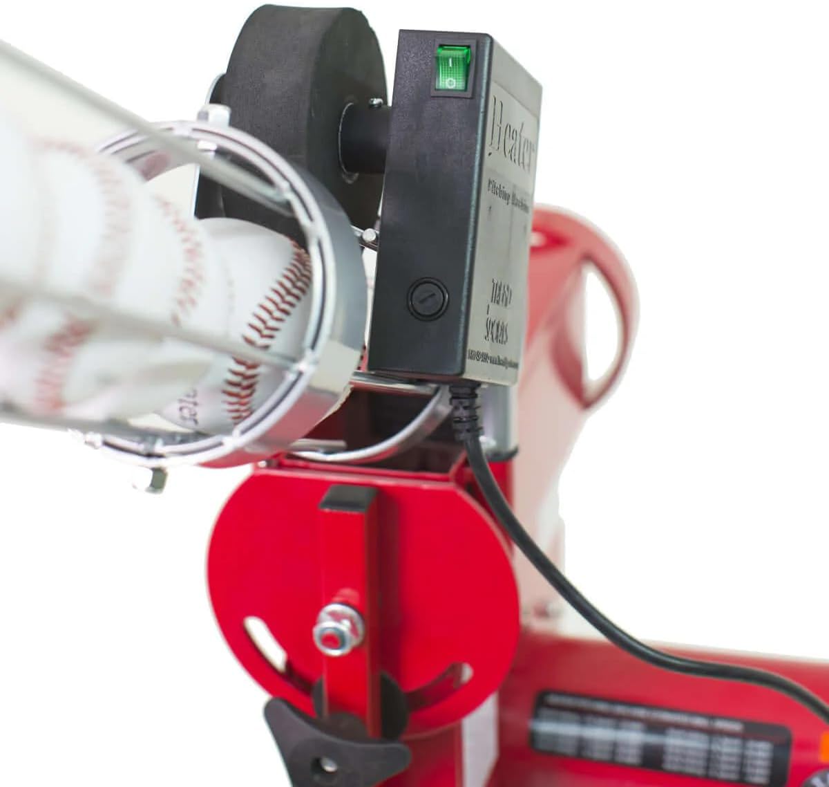 Baseball Pitching Machine with Auto Ball Feeder and Batting Cage B20494