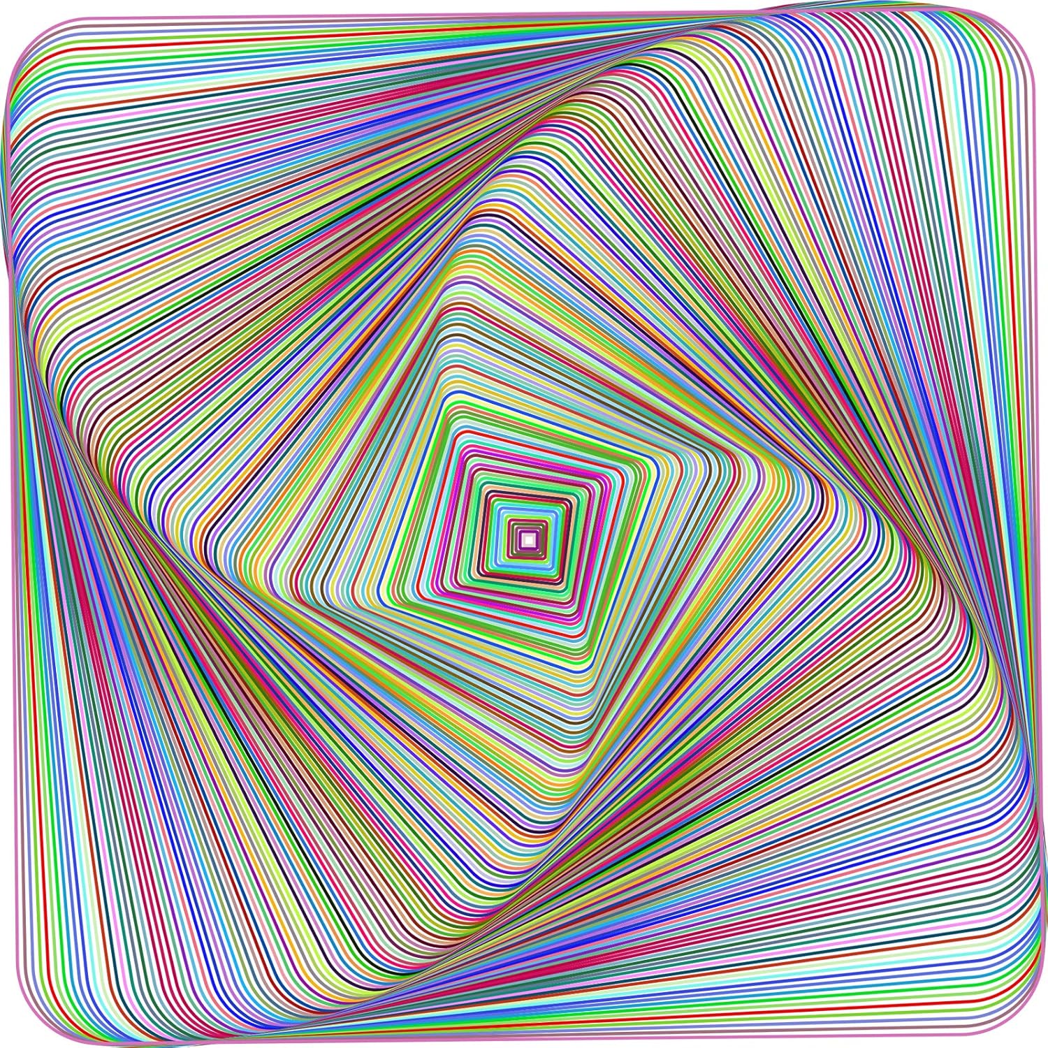 Bgraamiens Puzzle-twisted 3D colorful squares-1000 Pieces Square Puzzle Color Challenge Jigsaw Puzzles for Adults and Kids