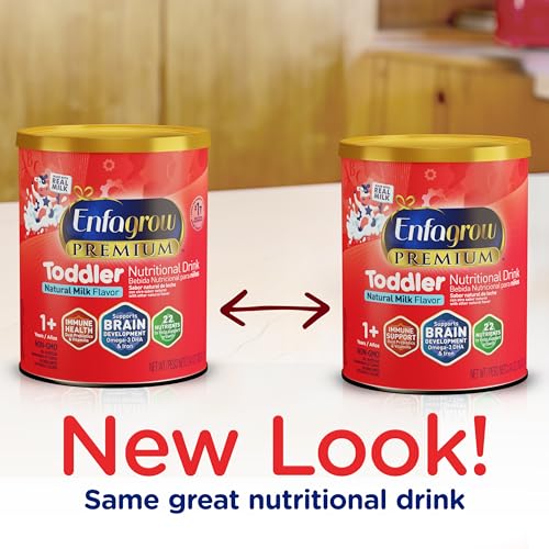 Toddler Nutritional Drink Powder with DHA and Prebiotics, Non-GMO, 24 Oz Can D1154