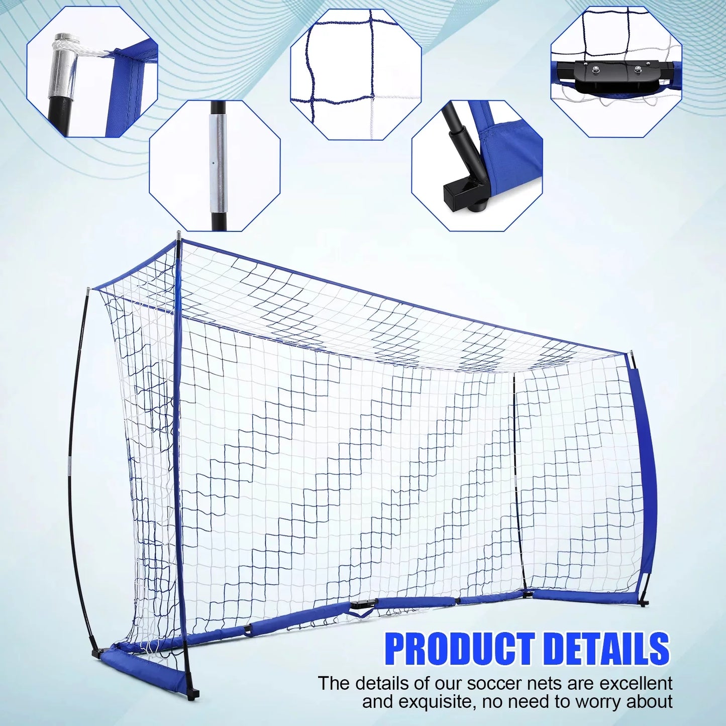 Portable Soccer Goal 12 ft x 6 ft for Backyard Training S15988