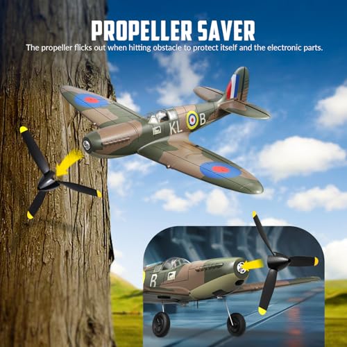 RC Plane 3 Channel Remote Control Airplane Fighter Toy, 2.4GHz 6-axis Gyro, Easy to Fly for Adults Kids Beginners Q215470