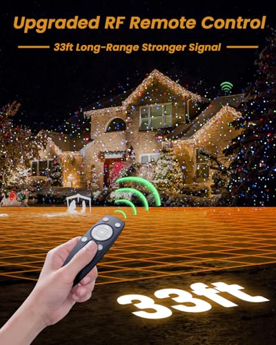 Christmas Laser Lights Outdoor, RGB Light Projector with Remote and Timer B893