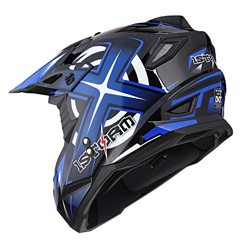 Adult Motocross Helmet Full Face Racing Style Matt Black U258