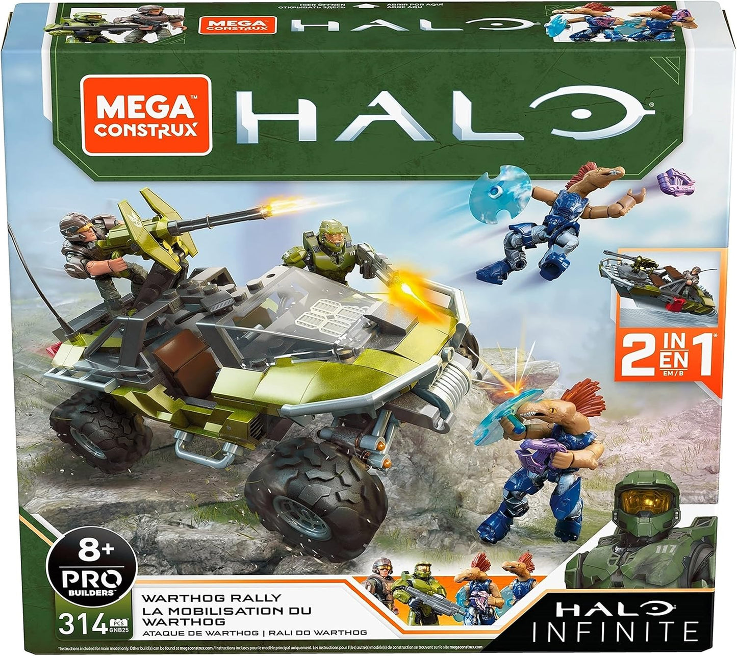 Halo Warthog Rally Vehicle Construction Set with Master Chief Figure K669
