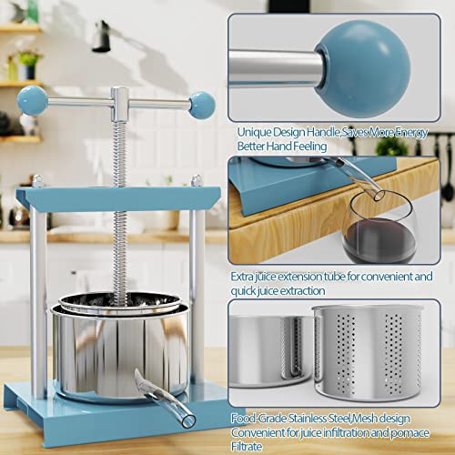 Cheese Tincture Fruit Wine Manual Press 2 Litre Stainless Steel B424