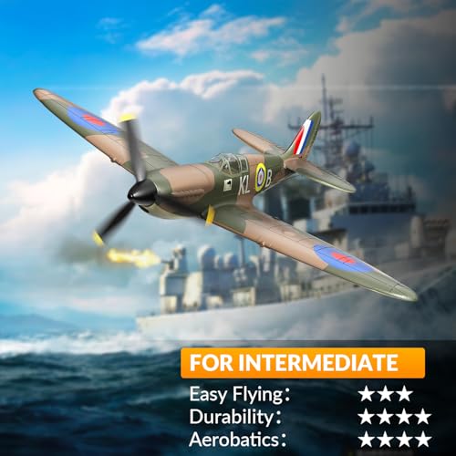 RC Plane 3 Channel Remote Control Airplane Fighter Toy, 2.4GHz 6-axis Gyro, Easy to Fly for Adults Kids Beginners Q215470