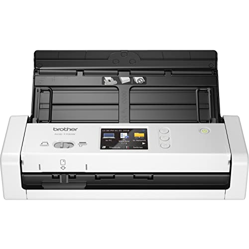 Brother ADS-1800W Wireless Compact Desktop Scanner | Scan Speeds of Up to 30ppm | 2.8" Color Touchscreen