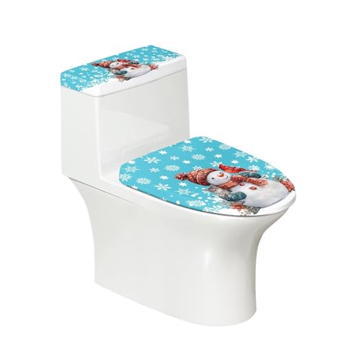 Christmas Toilet Lid and Tank Cover Set for Bathroom Decor Q334993