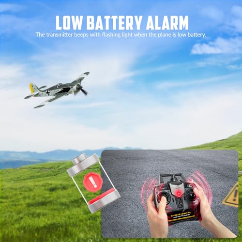 RC Plane 3 Channel Remote Control Airplane Fighter Toy, 2.4GHz 6-axis Gyro, Easy to Fly for Adults Kids Beginners Q215470