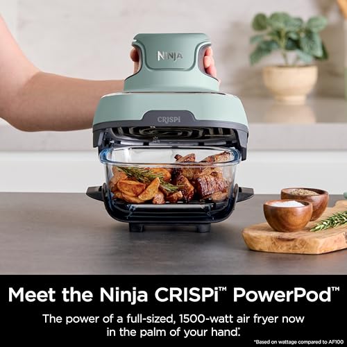 Air Fryer with Glass Containers, 4 QT & 6 Cup, Dishwasher Safe Y888