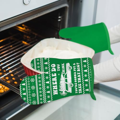 Funny Holiday Oven Mitts and Pot Holders for Kitchen Cooking Baking S2669
