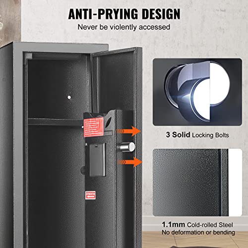 6-8 Rifles Gun Safe with Fingerprint and Digital Keypad Lock S64165