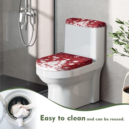 Christmas Toilet Lid and Tank Cover Set for Bathroom Decor Q334993