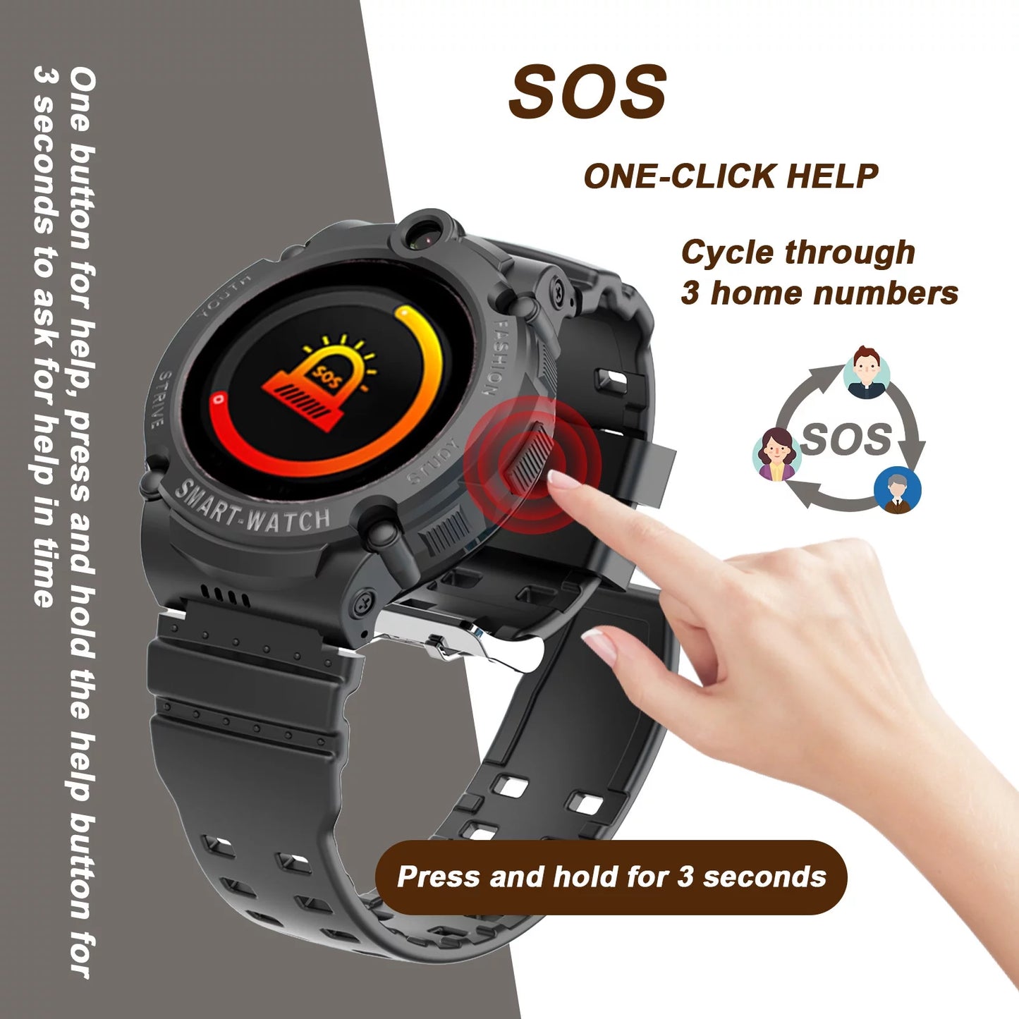 Kids Smart Watch with 4G GPS Video Call X826903