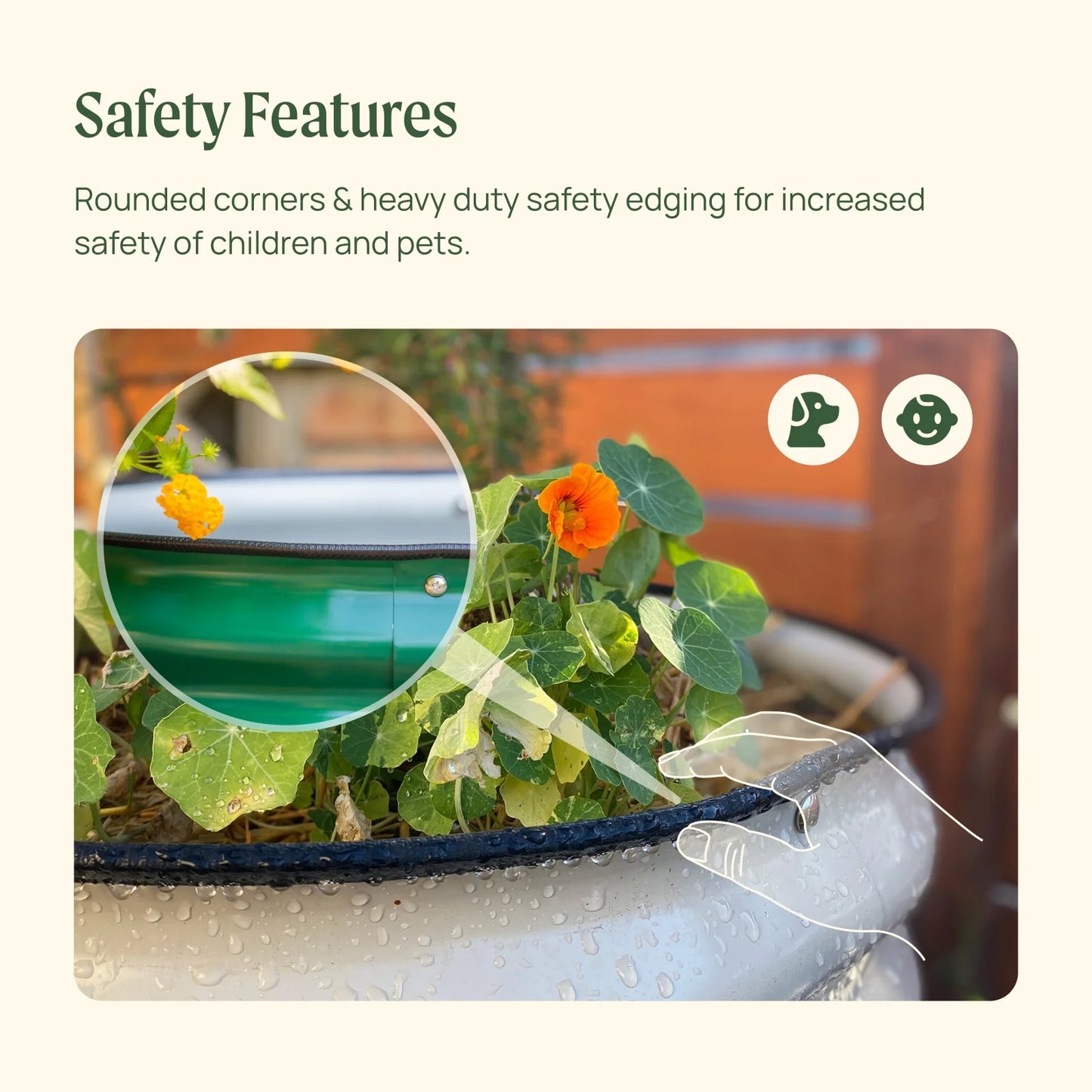 Modular Metal Raised Garden Bed, Olive Green H930