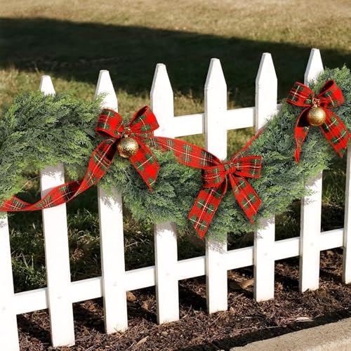 9ft Cedar Garland for Fireplace - Artificial Christmas Garland with Realistic Faux Pine Needles U95208