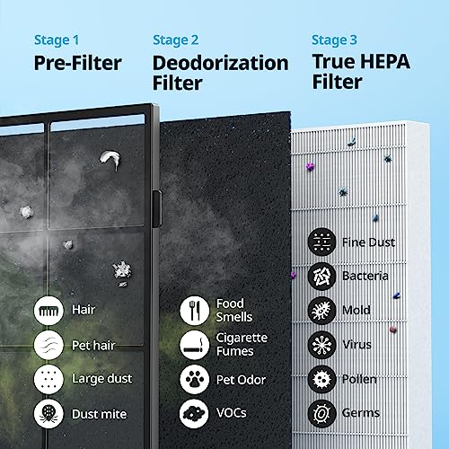 HEPA Air Purifier with Air Quality Monitoring and Auto Mode H968730