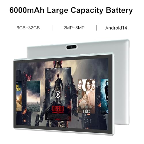 10 inch Android Tablet, 6GB RAM, 32GB ROM, WiFi 6, IPS Screen B37979