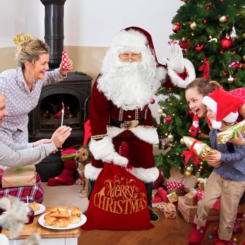 Men's Santa Costume Set Adult 11 Pcs Velvet H847