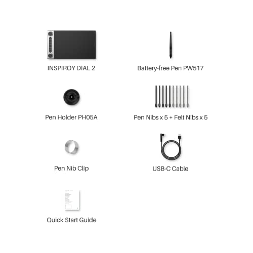 Bluetooth Wireless Drawing Tablet with Dual Dials and Battery-Free Stylus X11336