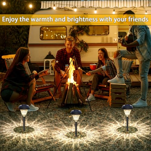 6 Pack Solar Pathway Lights Outdoor Christmas Decorations, Waterproof Candy Cane for Yard Walkway S64243