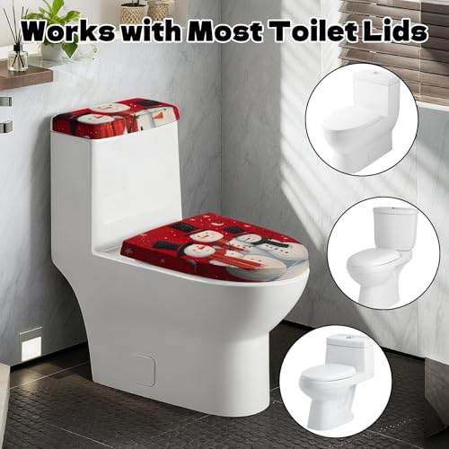 Christmas Toilet Lid Cover, Washable Bathroom Accessory O828