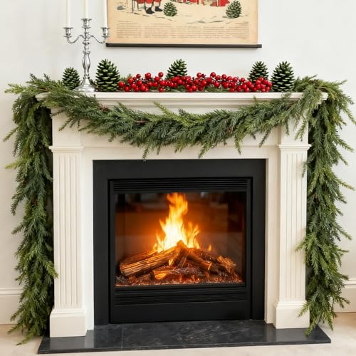 9 Ft Christmas Garland Norfolk Pine Artificial Greenery for Holiday Decor M277554