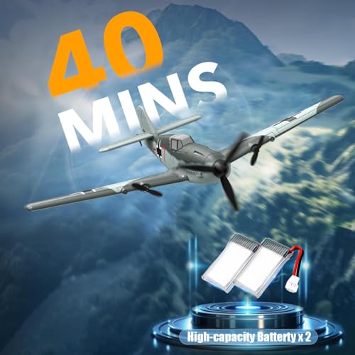 RC Plane 3 Channel Remote Control Airplane Fighter Toy, 2.4GHz 6-axis Gyro, Easy to Fly for Adults Kids Beginners Q215470