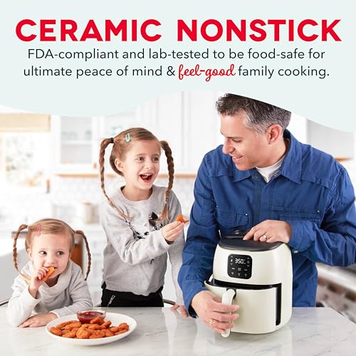 Electric Air Fryer Oven, 2.6 Qt., Grey, Compact Digital, 1000-Watt O882