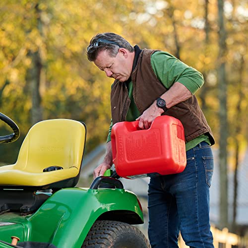 5 Gal Dual Handle Gasoline Can with Controllable Flow Nozzle S8825