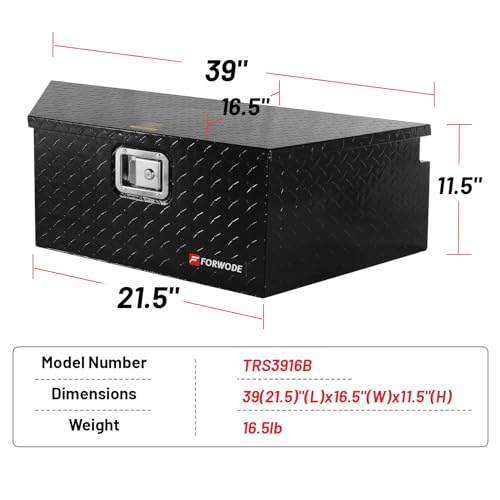 Aluminum Trailer Tongue Tool Box with Lock, 39 Inch D2584