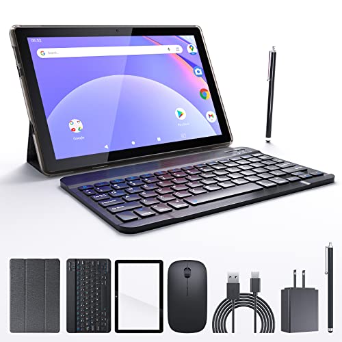 Android Tablet 10 Inch with Keyboard, Mouse, Stylus, 128GB ROM 6GB RAM K43661