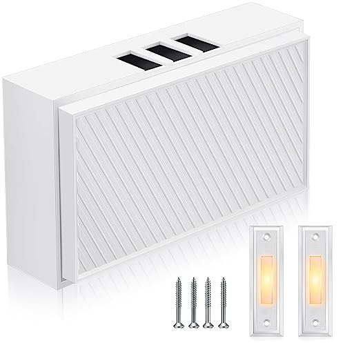 Wired Doorbell Chime with 2 Lighted Push Buttons, 16V 10VA, Front and Rear Sounds D6337