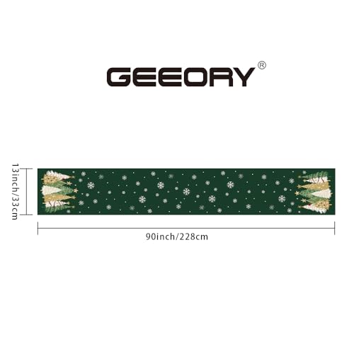 Christmas Table Runner 13x72 Inch, Red Winter Holiday Decor S612