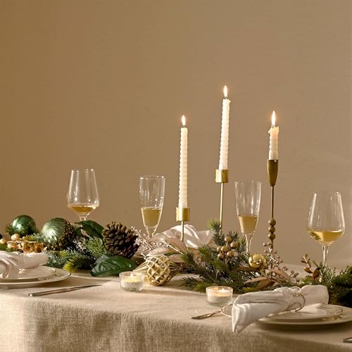 Christmas Garland with Lights, 6Ft Prelit for Mantle, Stairs Railing, Green Gold R97358
