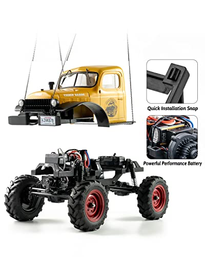 1/24 Remote Control Rock Crawler 4WD Two-Speed with Metal Gears, Yellow N161431