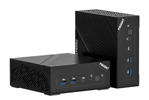 AM02 Mini PC, Intel N100 Mini PC(4C/4T,3.4GHz), 16GB LPDDR5 512GB M.2 SSD, Windows 11 Desktop Computer 4K Dual HDMI Display/USB3.2/WiFi 6/BT5.2/RJ45 1000M