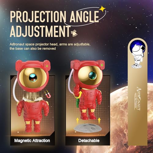 Astronaut Star Projector Night Light with Remote and Timer H43959