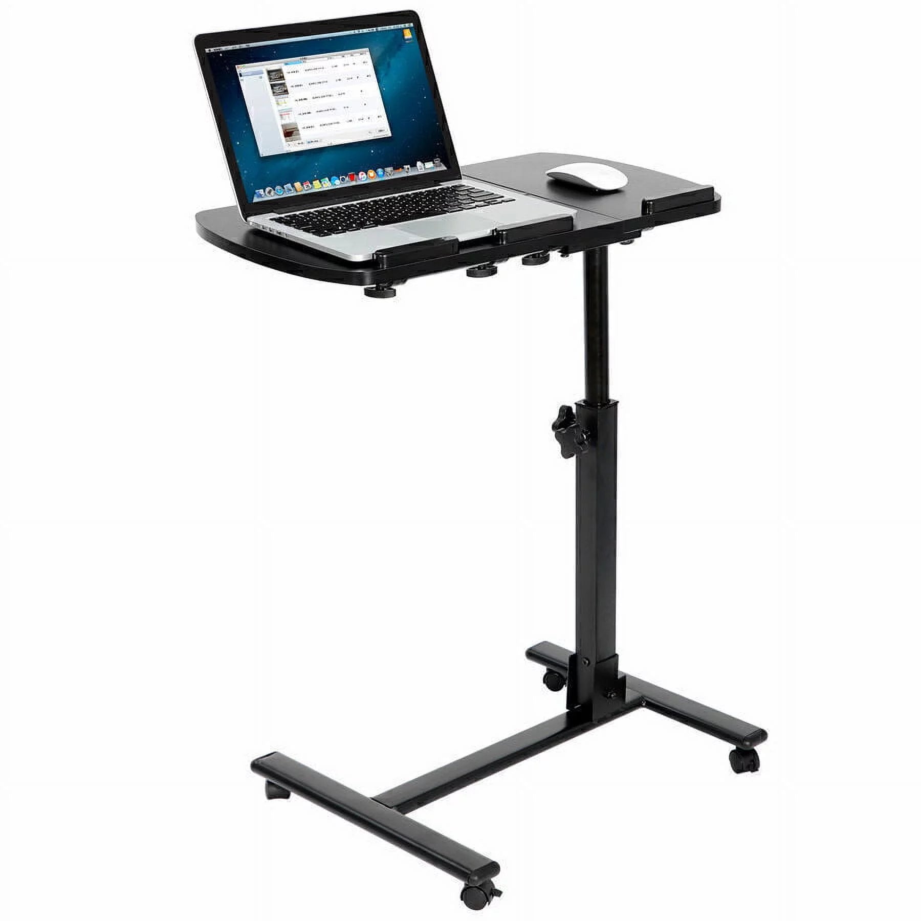 Rolling Height Angle Adjustable Laptop Sofa Desk Overbed Food Tray Table Stand