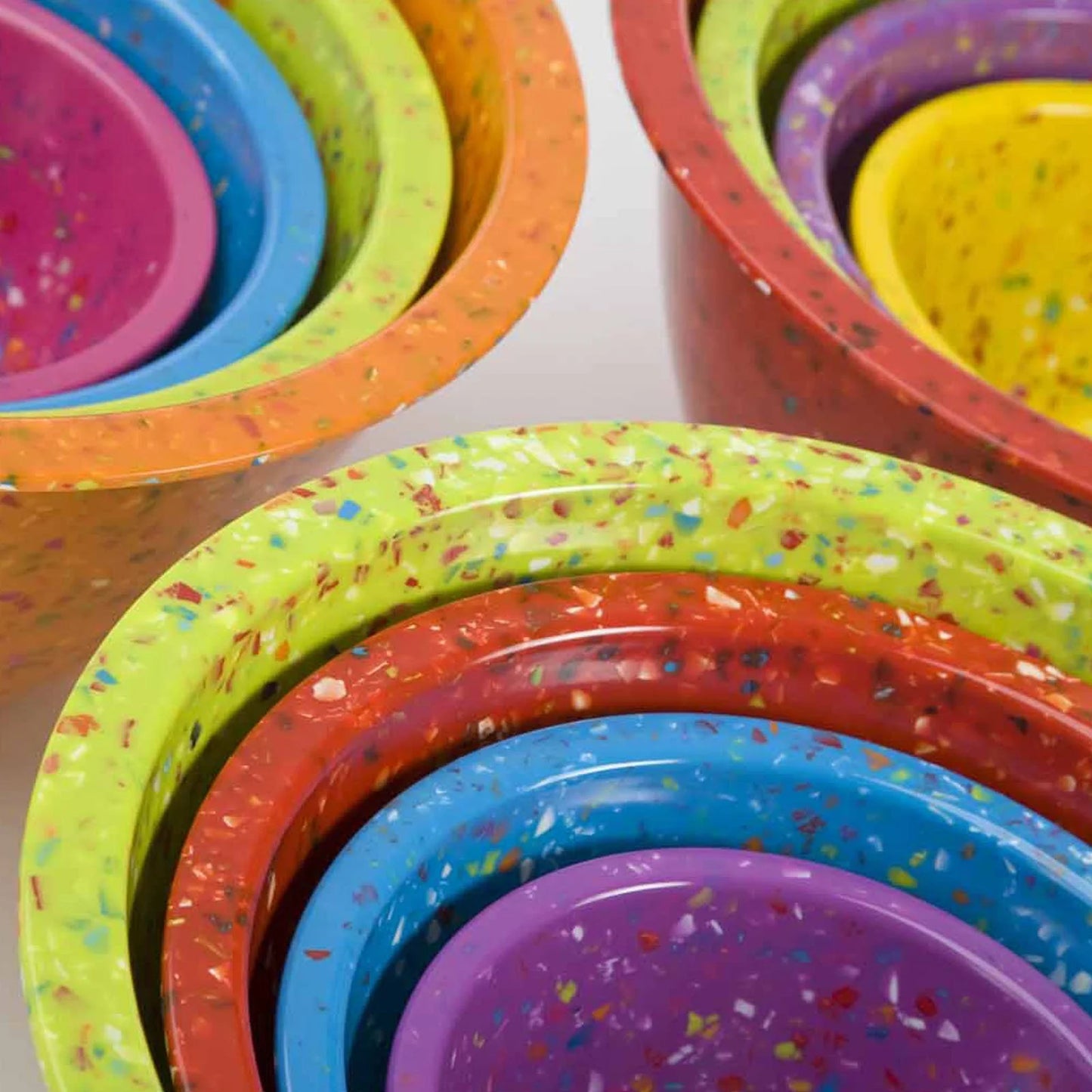 4 Piece Nesting Mixing Bowls for Food Prep and Serving, Durable Melamine, Space Saving Storage K913490